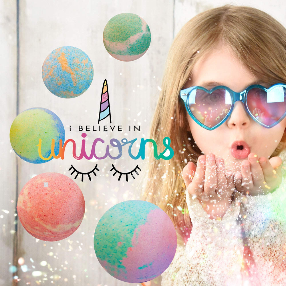 Mineral Me California unicorn bath bombs make a thoughtful gift for birthdays and holidays.