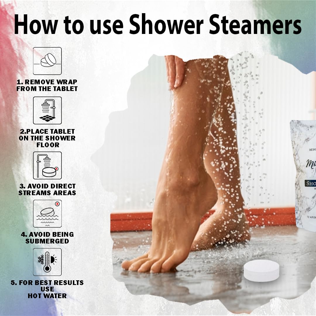 Mineral Me California rose lavender shower steamer promotes evening relaxation.