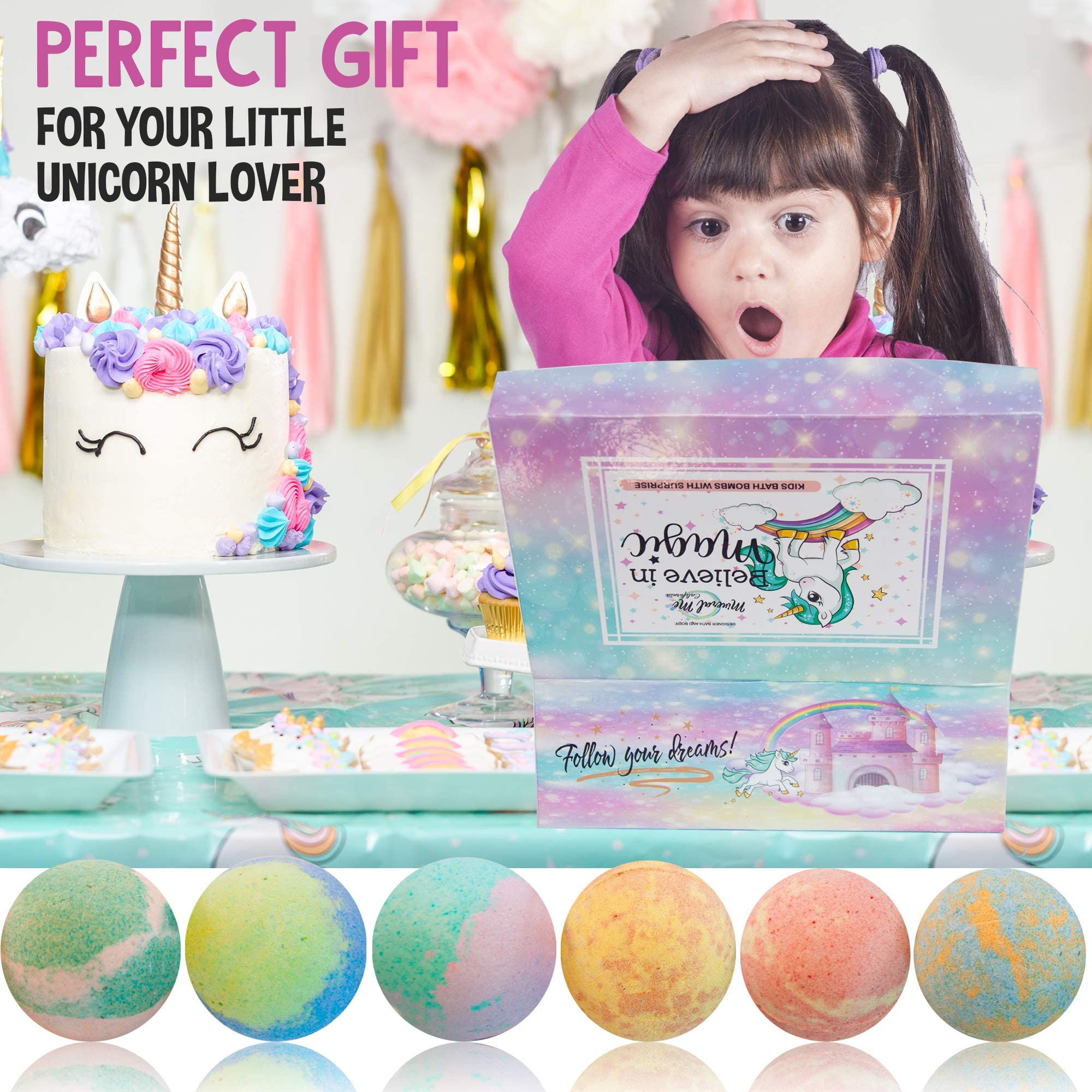 Mineral Me California tear-free vegan bombs provide color and fragrance without staining tubs.