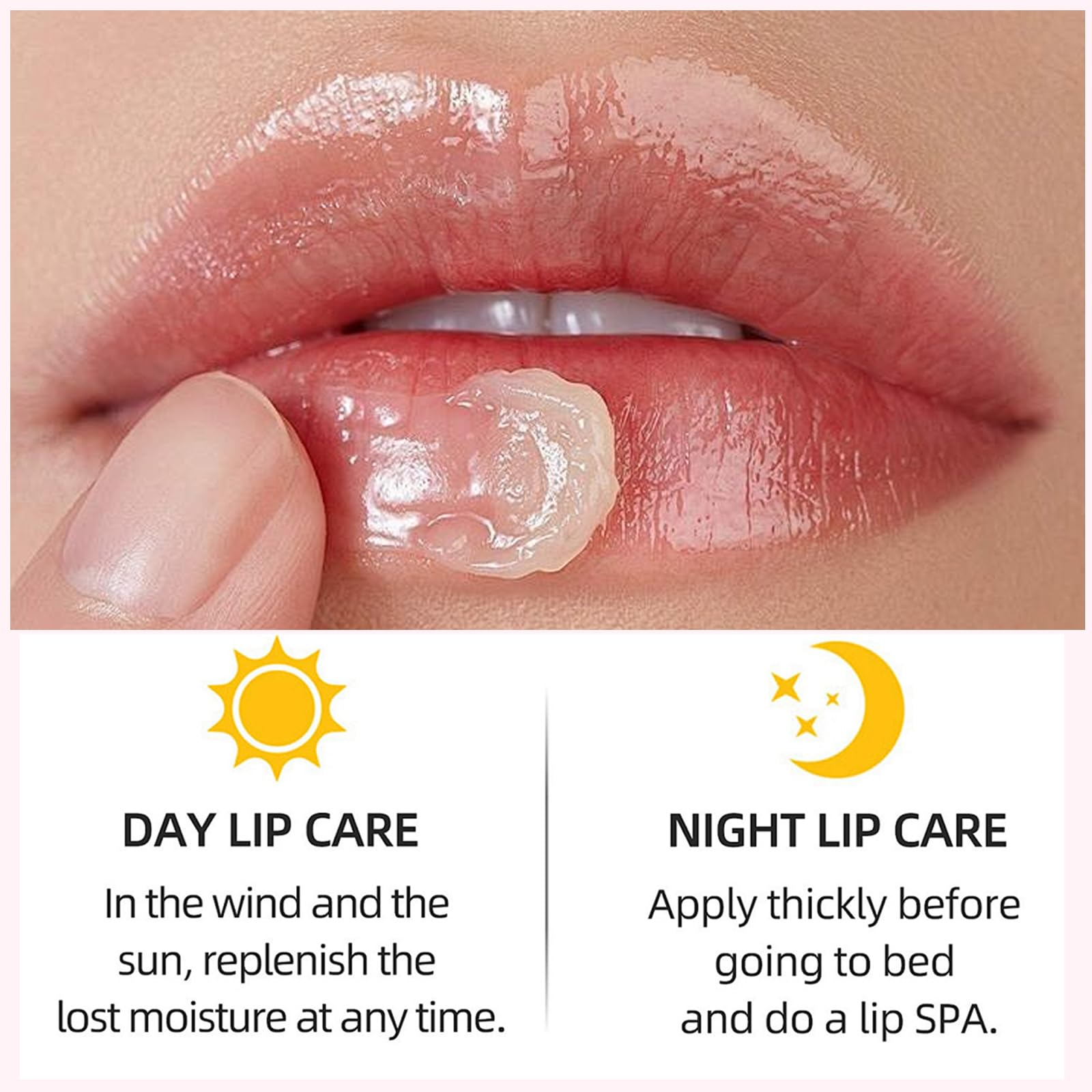 Minfei Bee Lip Balm honey pot open jar reveals natural ingredients and smooth texture.