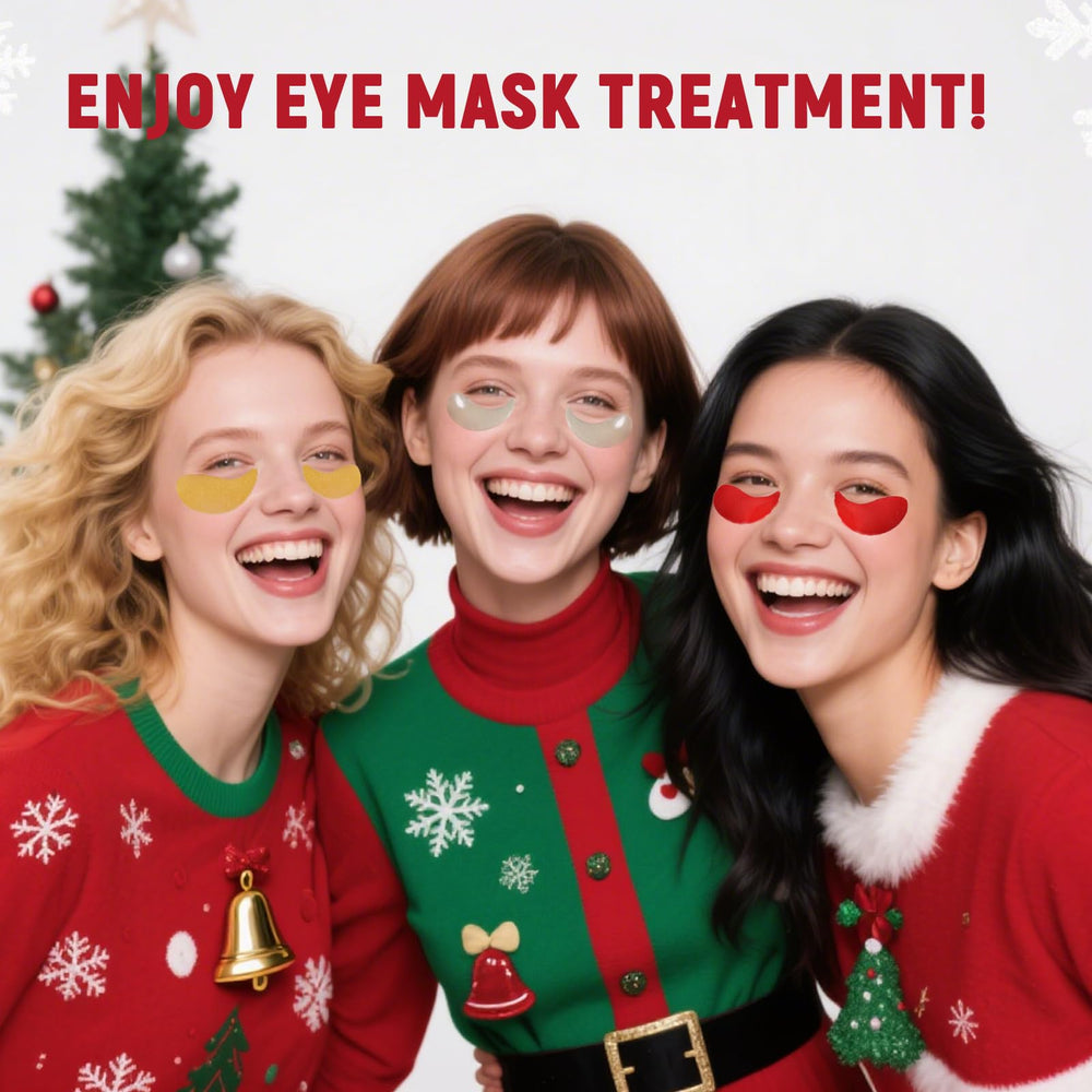 Minfei eye patches before makeup use highlights skin prep for smoother makeup application.
