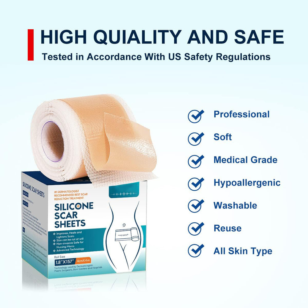 MINGYITUO scar tape on the breast area offers gentle, safe scar support.