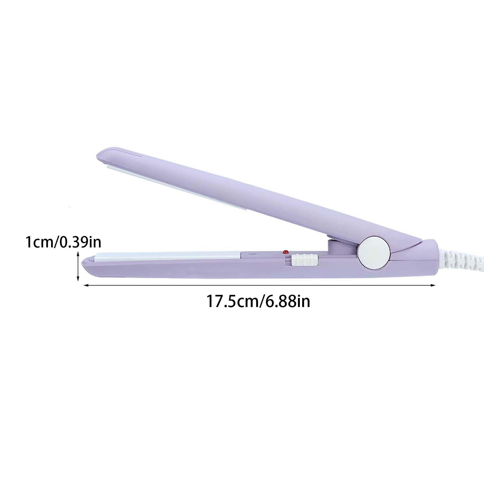 Mini Hair Straightener Purple 3D float-board for even heat contact.