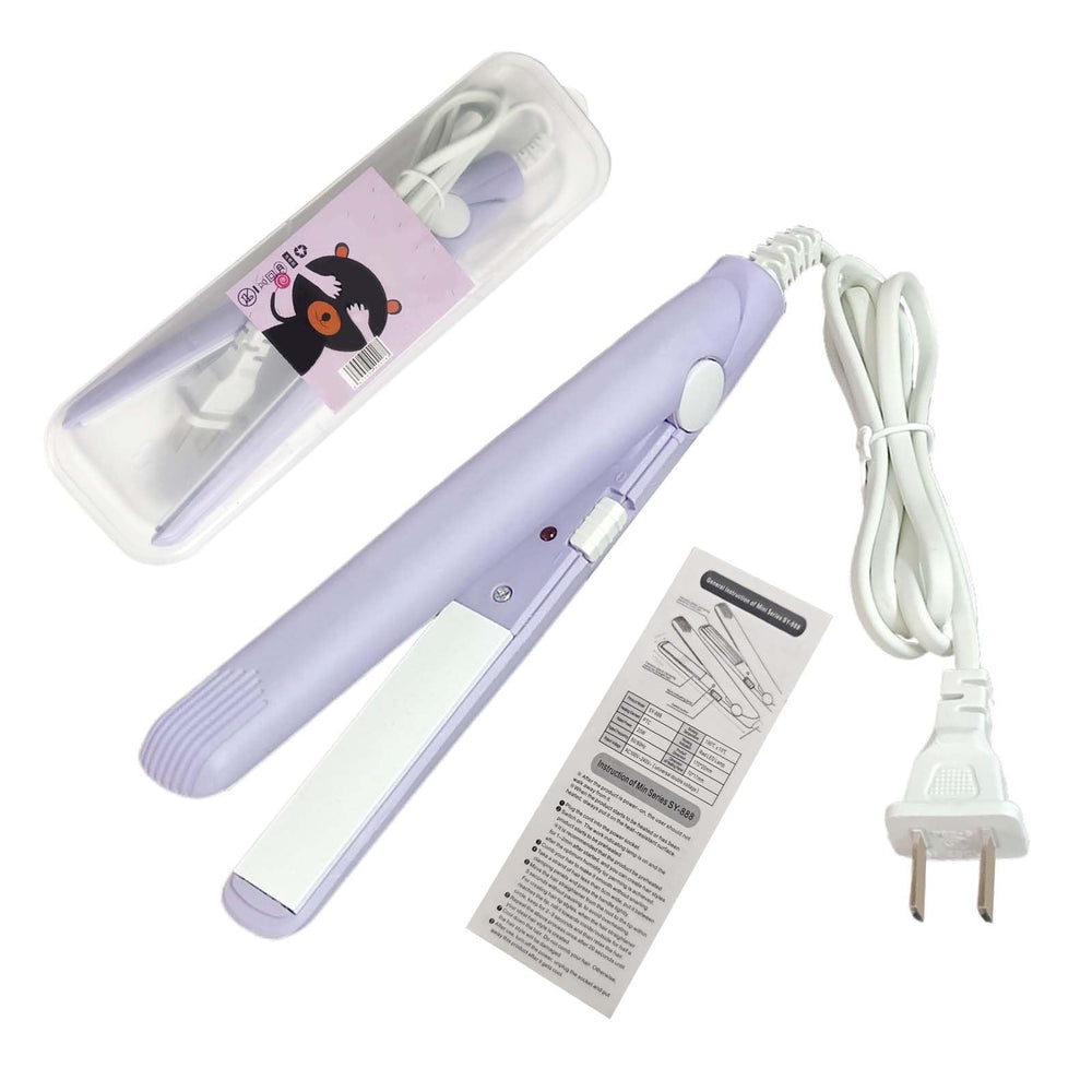 Mini Hair Straightener Purple compact design ideal for travel styling.