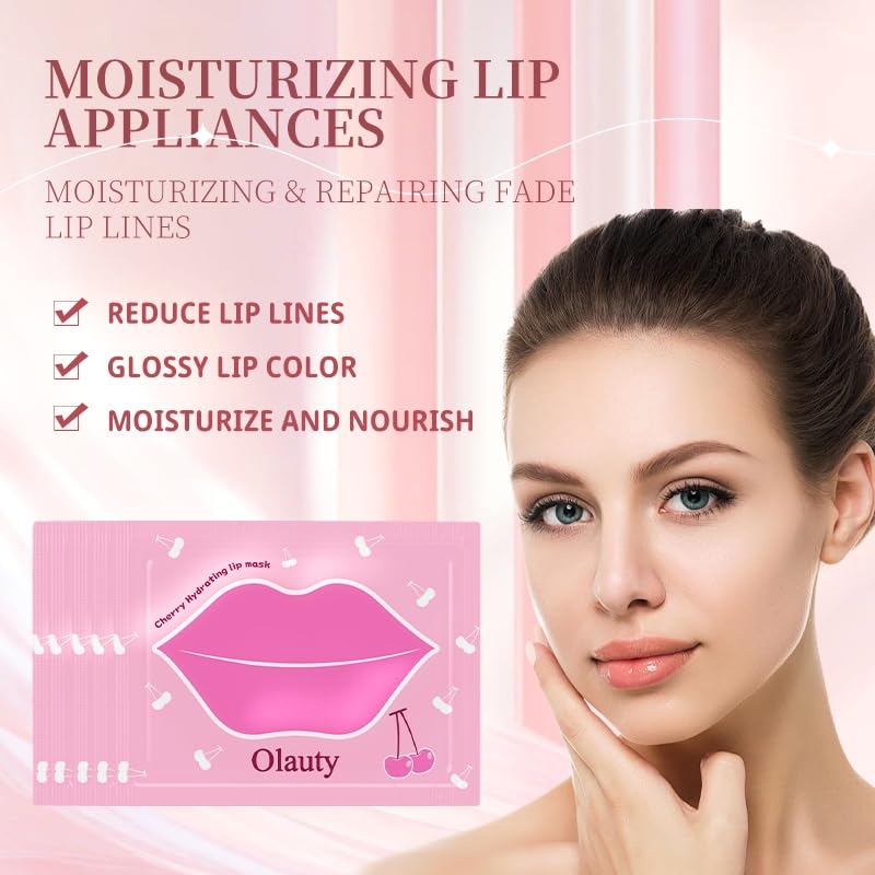 Miniling collagen crystal lip mask application for hydrated, smoother lips.