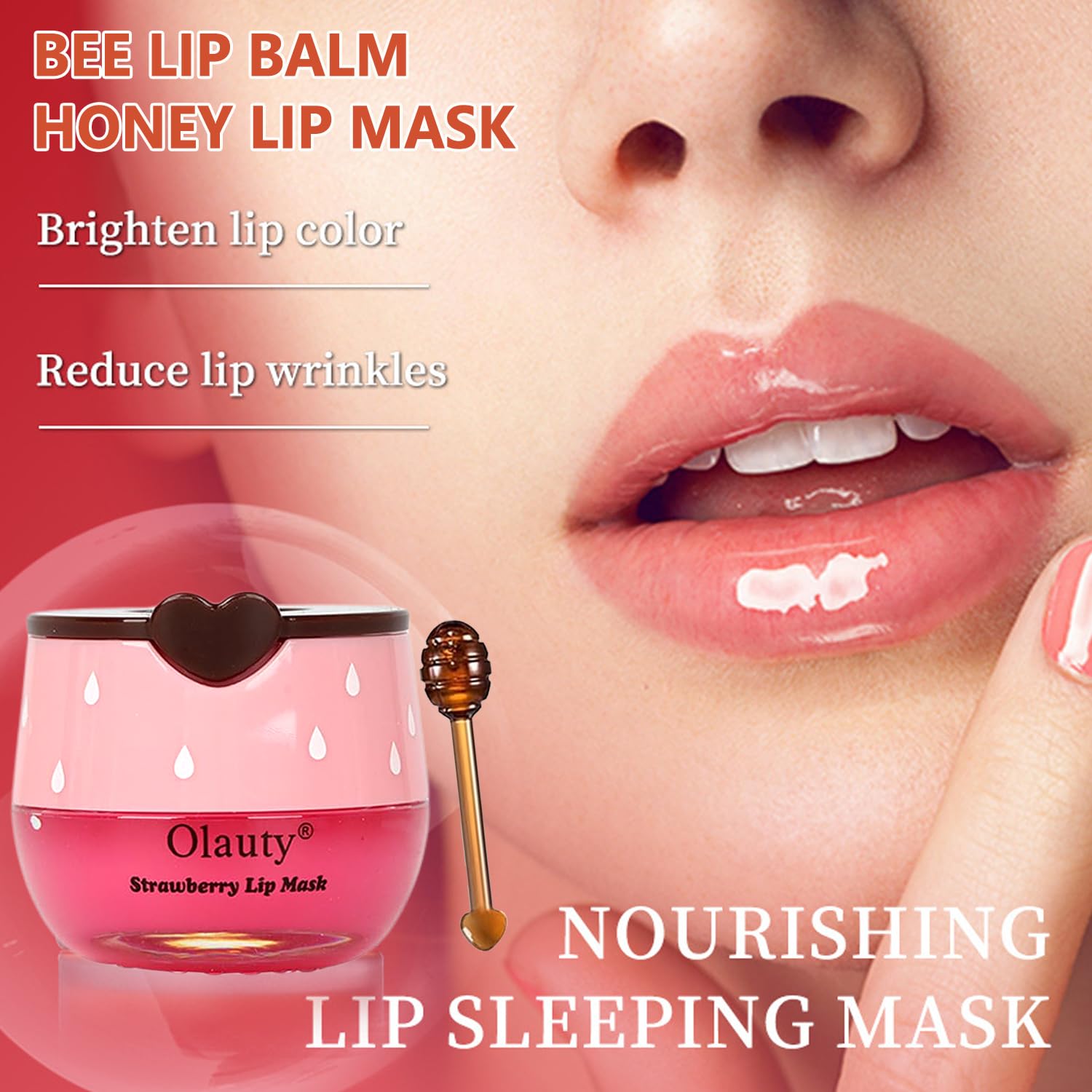 Miniling honey-pot lip mask in jar highlighting rich night moisture