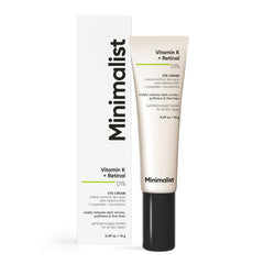 Minimalist eye cream front tube showing sleek packaging and clear product name for recognition