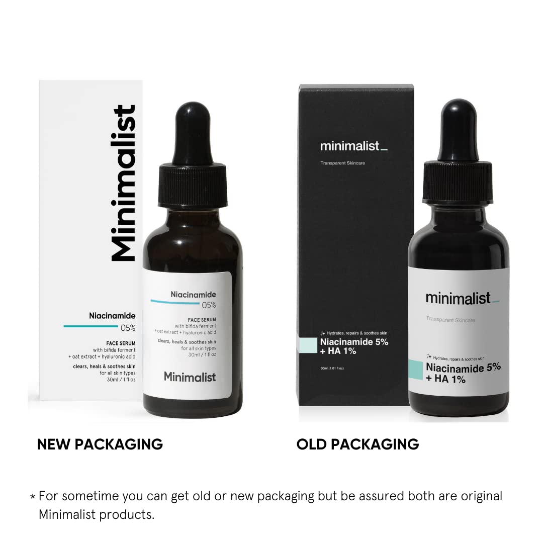Minimalist Niacinamide Serum packaging highlights clean, fragrance-free formula