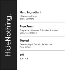Fragrance-free Minimalist serum label indicating a gentle, skin-safe formula.