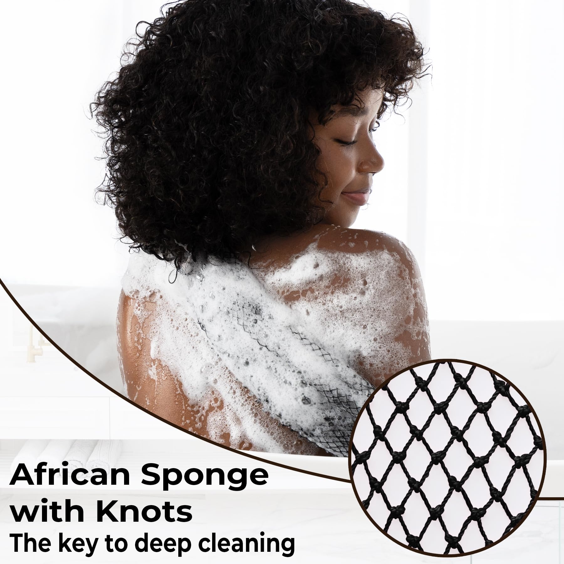 MINISENTIALS African Net Sponge quick-drying design stays hygienic after use