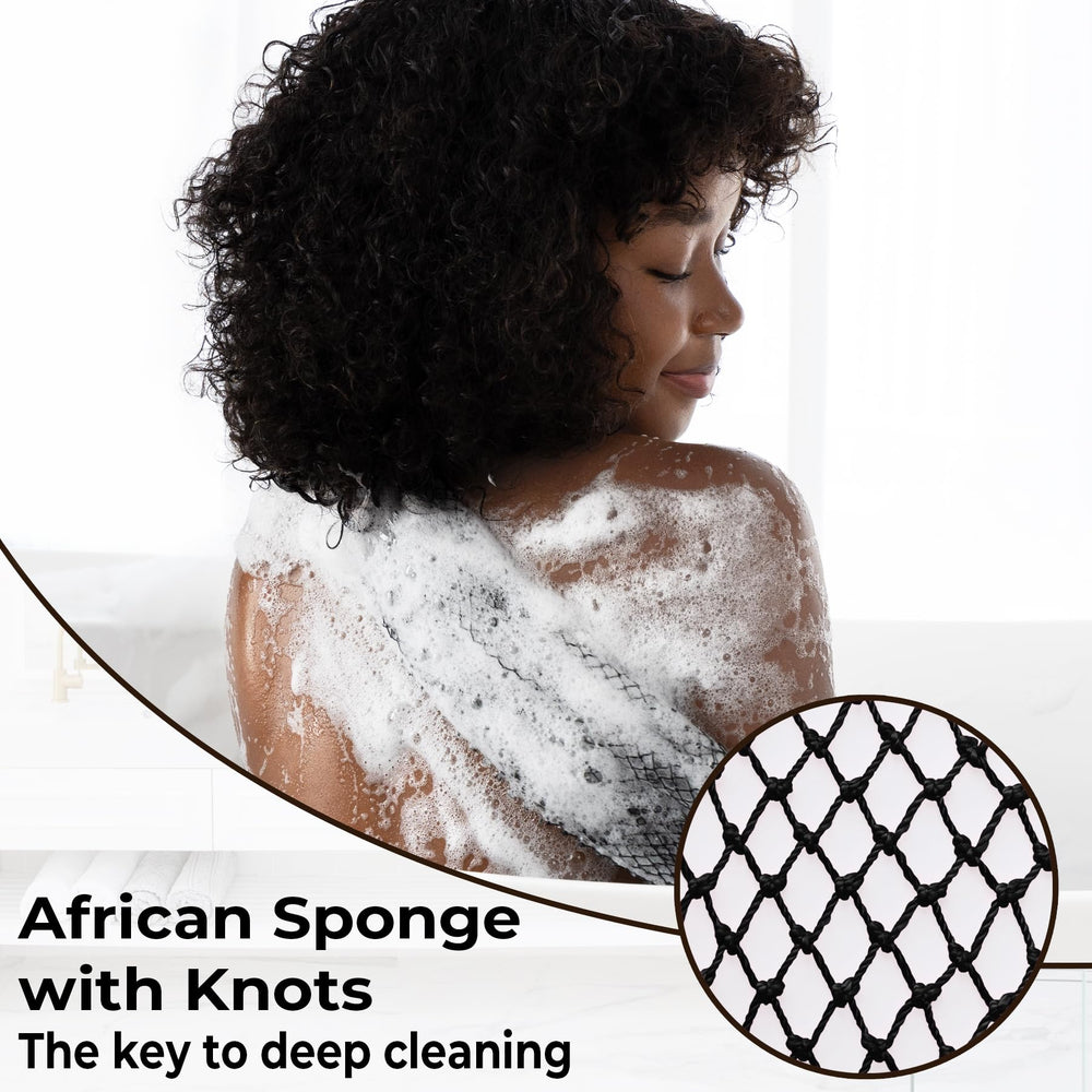 MINISENTIALS African Net Sponge quick-drying design stays hygienic after use