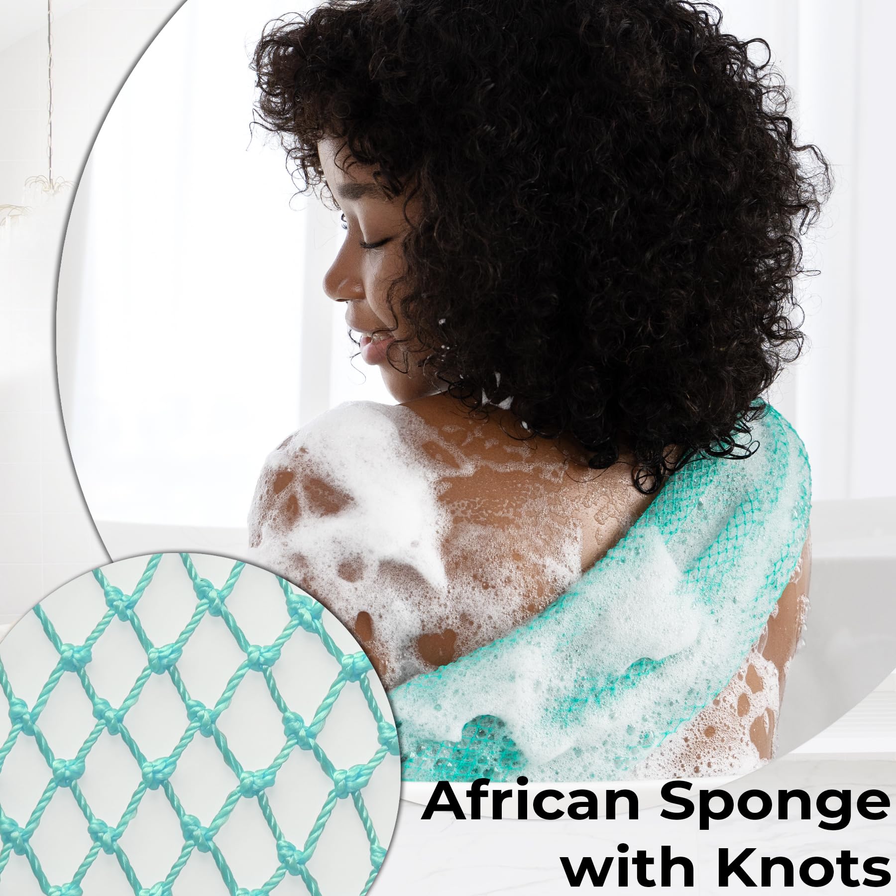 MINISENTIALS African Net Sponge gift-ready packaging makes a thoughtful bath accessory.