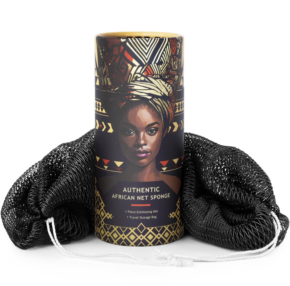 MINISENTIALS African Net Sponge knots close-up for durable exfoliation and skin refreshment