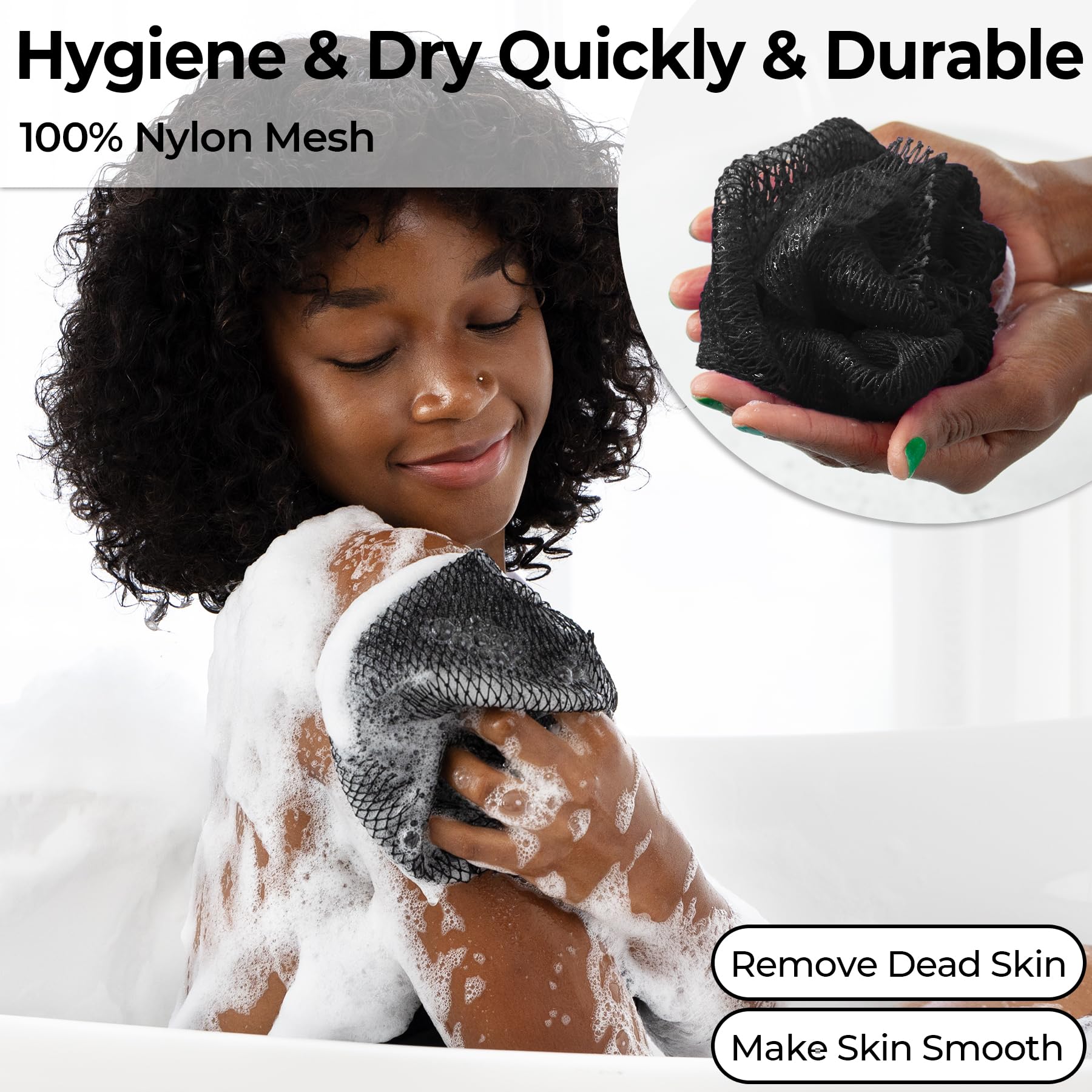 MINISENTIALS African Net Sponge lather-friendly texture enhances soft cleansing ritual