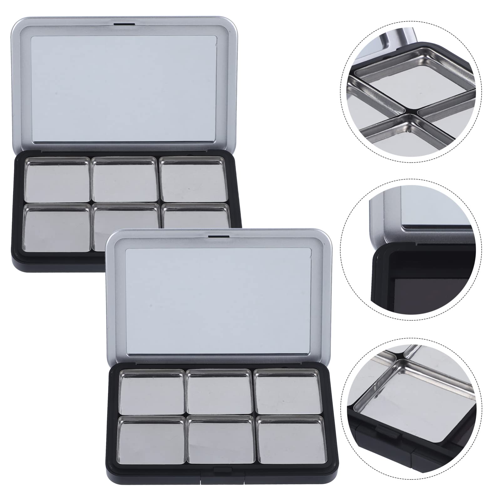 Minkissy empty eyeshadow palette two-pack is ideal for pro kits or travel setups.