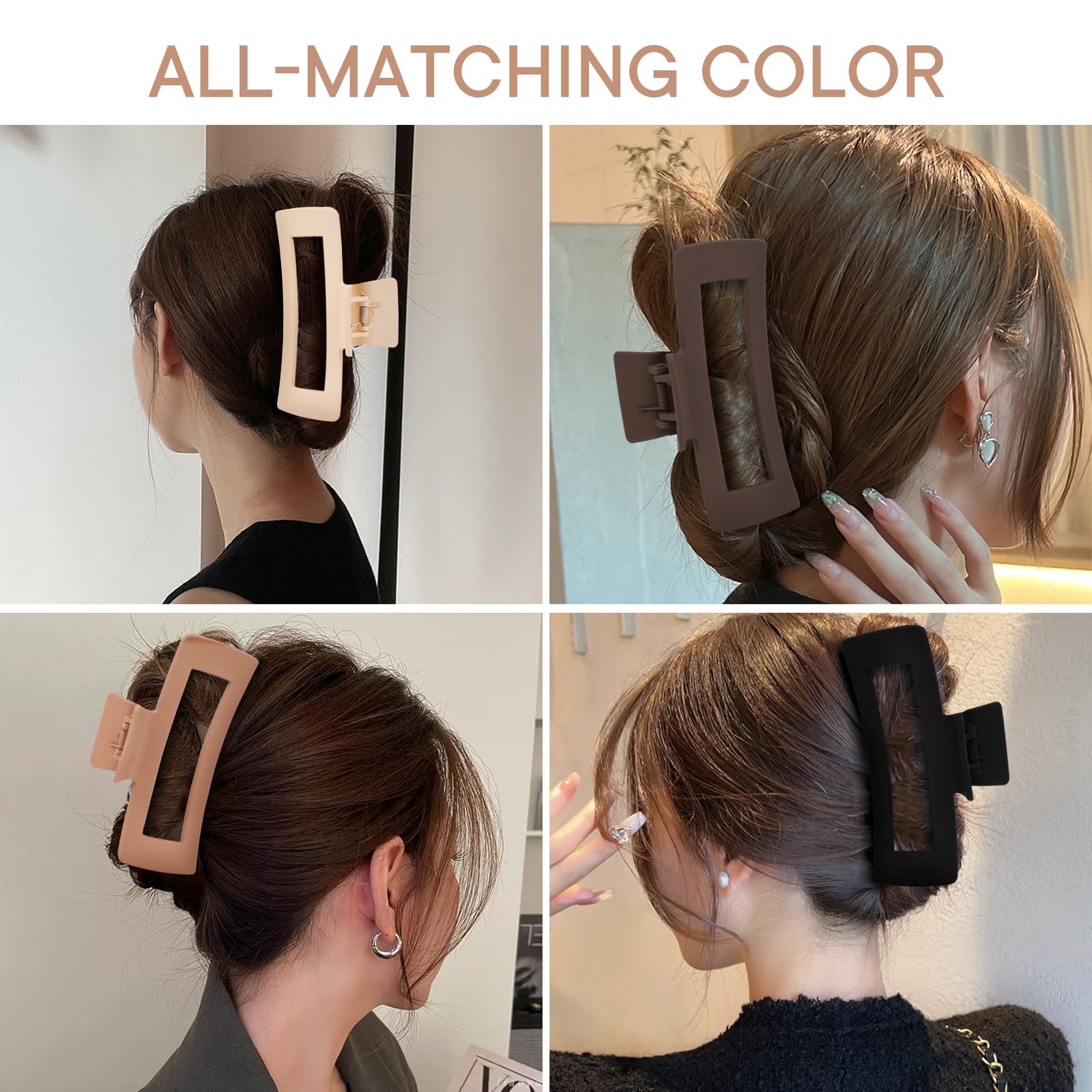 MINMUNJIU extra large clip pack four colors for versatile styling