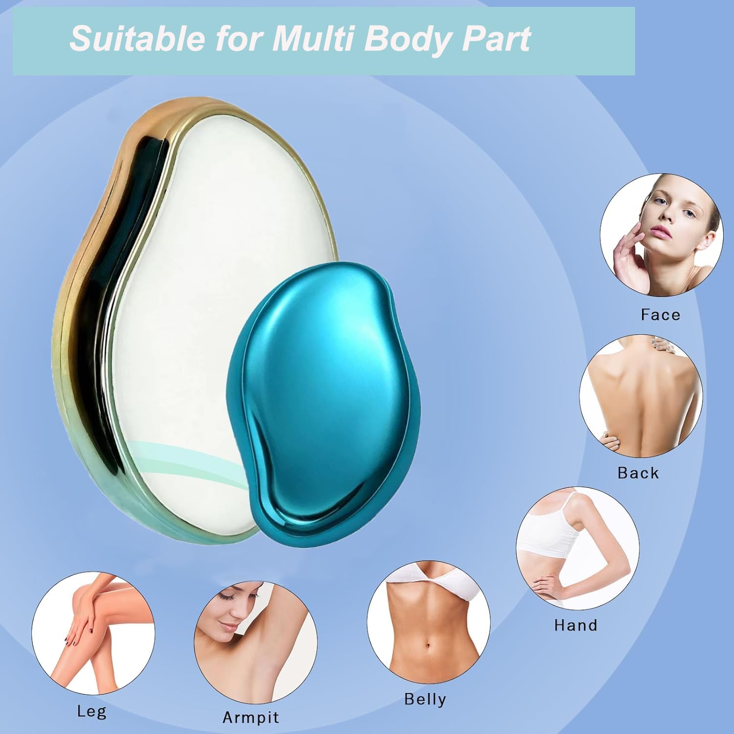MINOCHI Crystal Hair Eraser cleans easily with water after use.