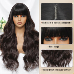 MINSEEYOO brown wig suitable for Halloween, weddings, travel and events