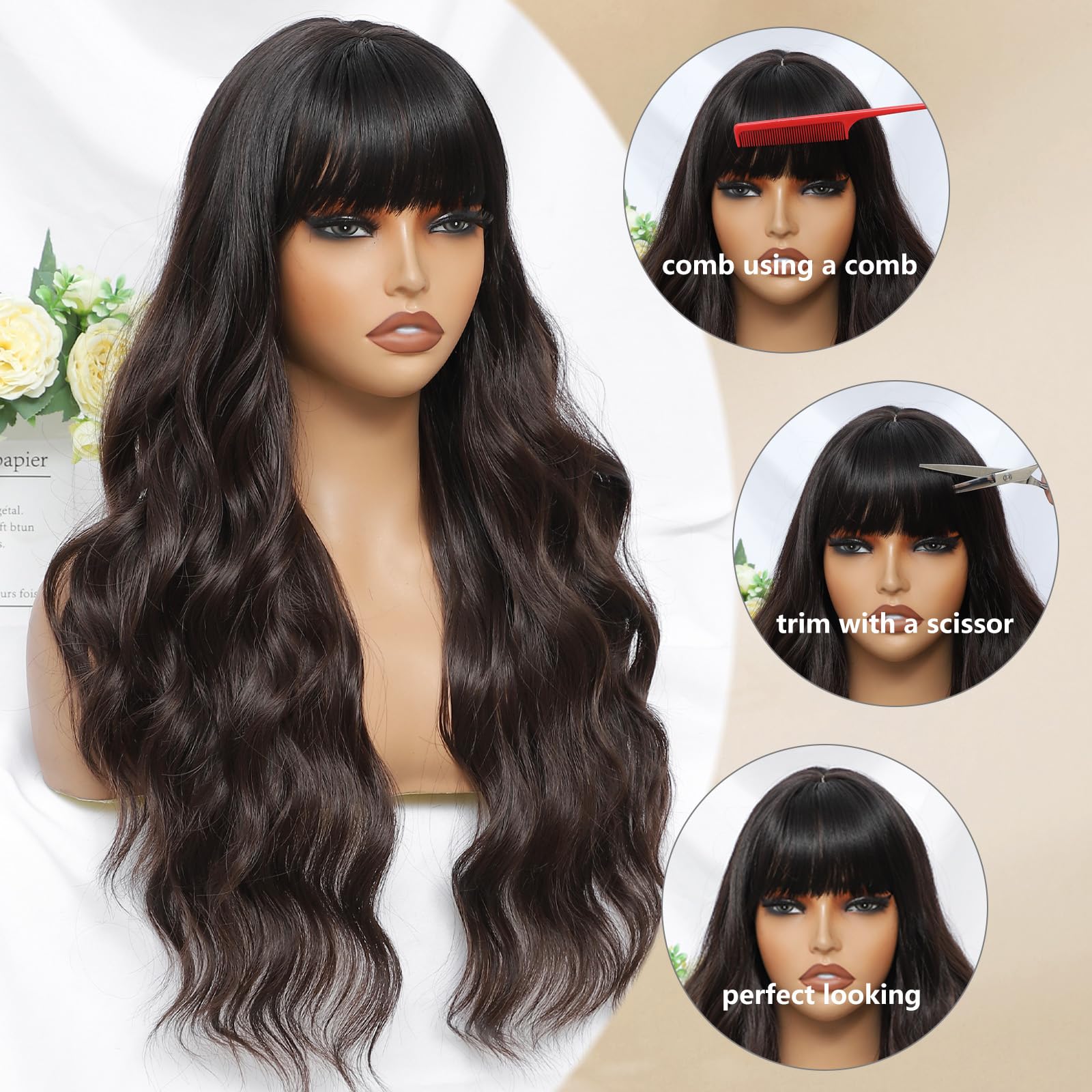 MINSEEYOO natural-looking wig movement and shine for believable everyday look