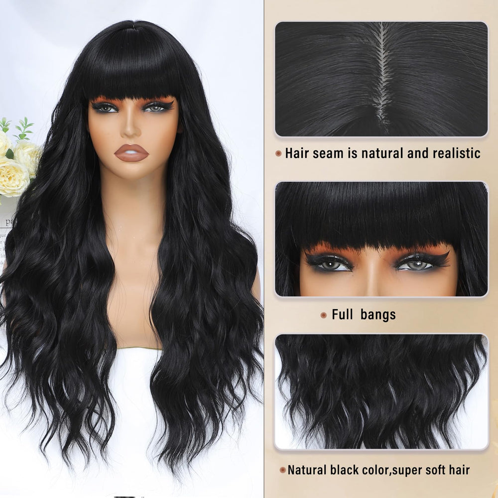 MINSEEYOO natural-looking wig on model for versatile looks