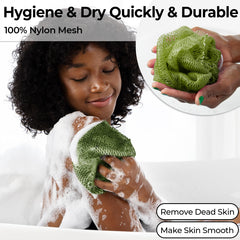 MINISENTIALS African Net Sponge quick-drying hygienic design promotes freshness after showers