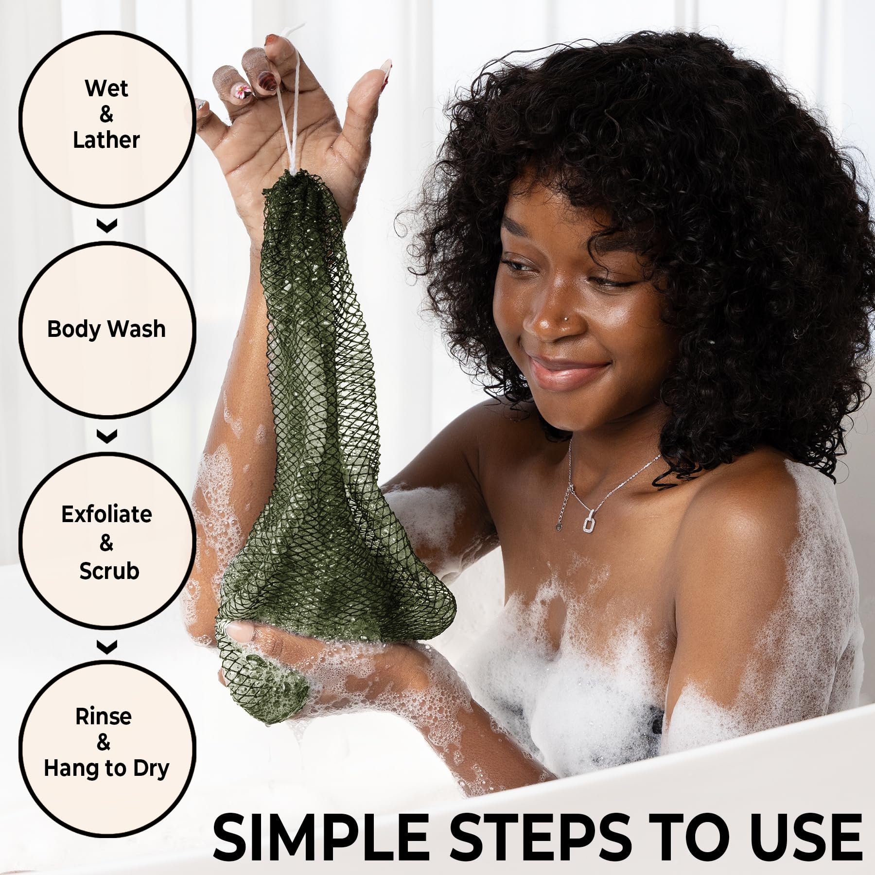 MINISENTIALS African Net Sponge gentle exfoliation suitable for dry or sensitive skin
