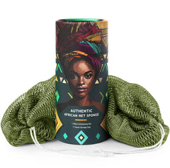 MINISENTIALS African Net Sponge knots long reach back scrub for easy cleansing