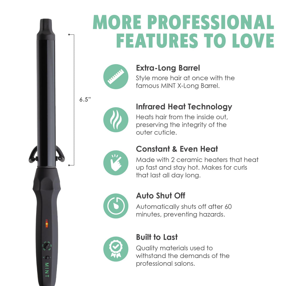 Mint wand dual voltage 120-240V enables worldwide travel styling