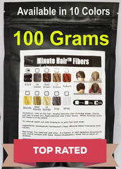 Minute Hair hair fibers refill 100g packaging for easy top-up