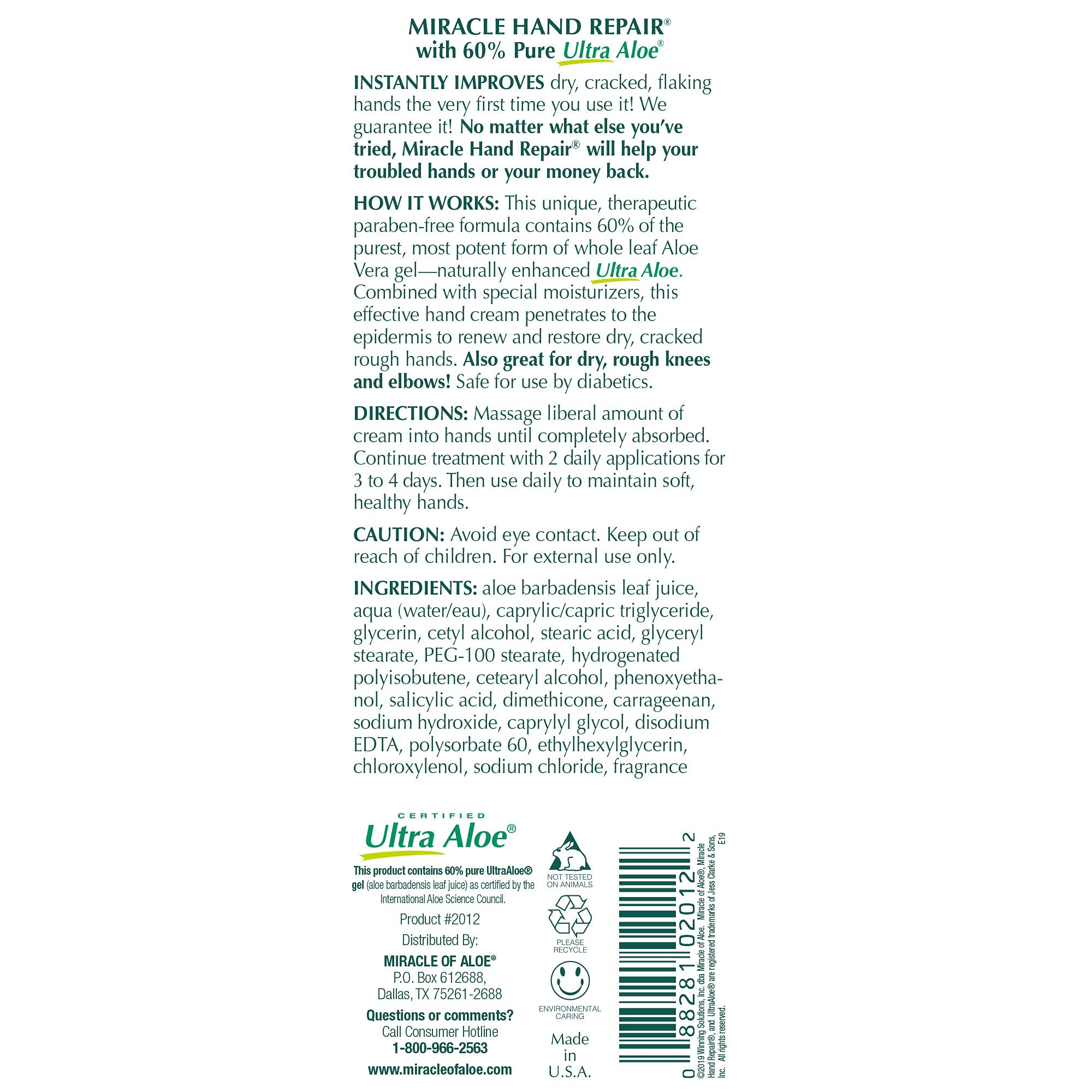Miracle of Aloe elbow and knee care shot shows versatile application