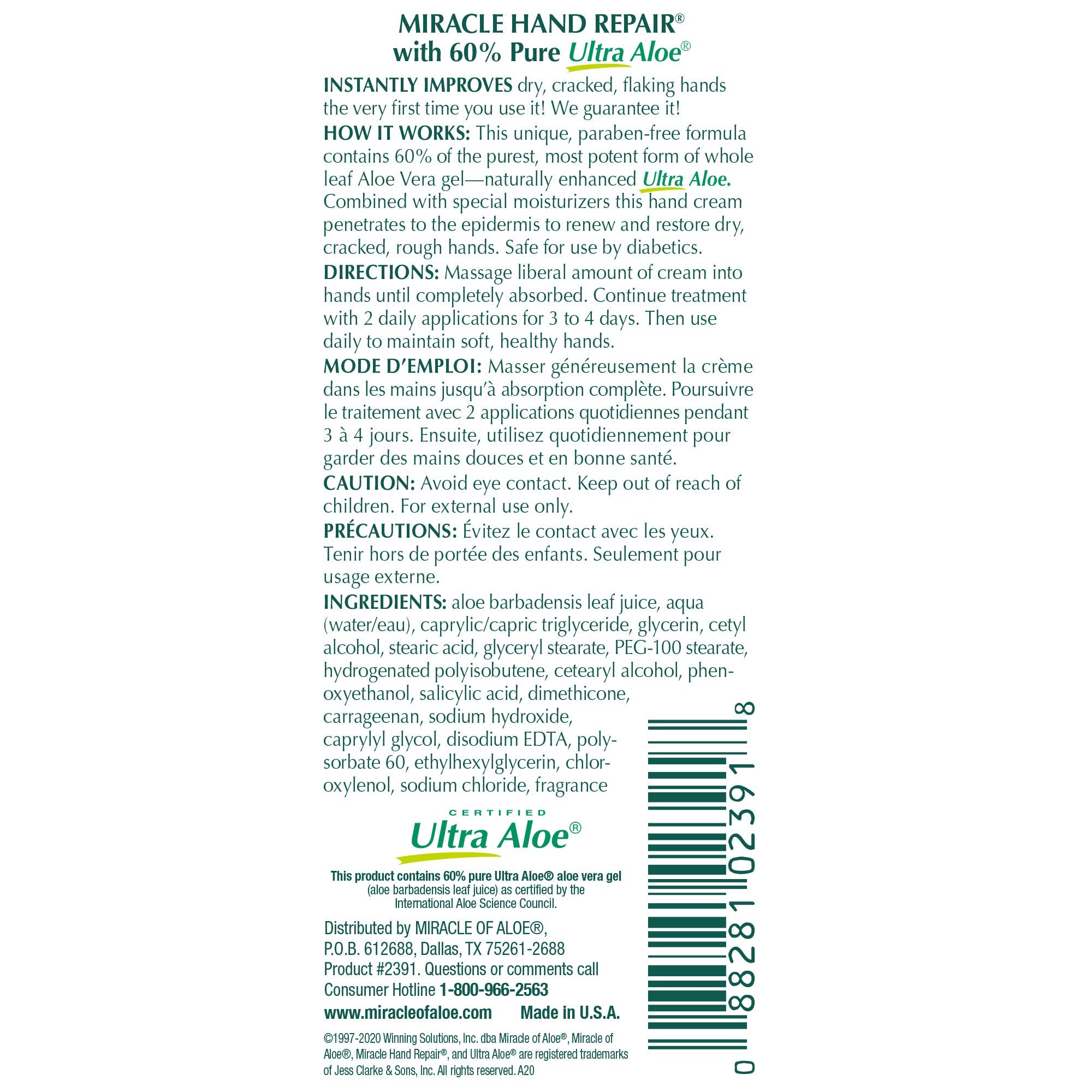 Miracle of Aloe foot and hand care routine image encourages daily moisture