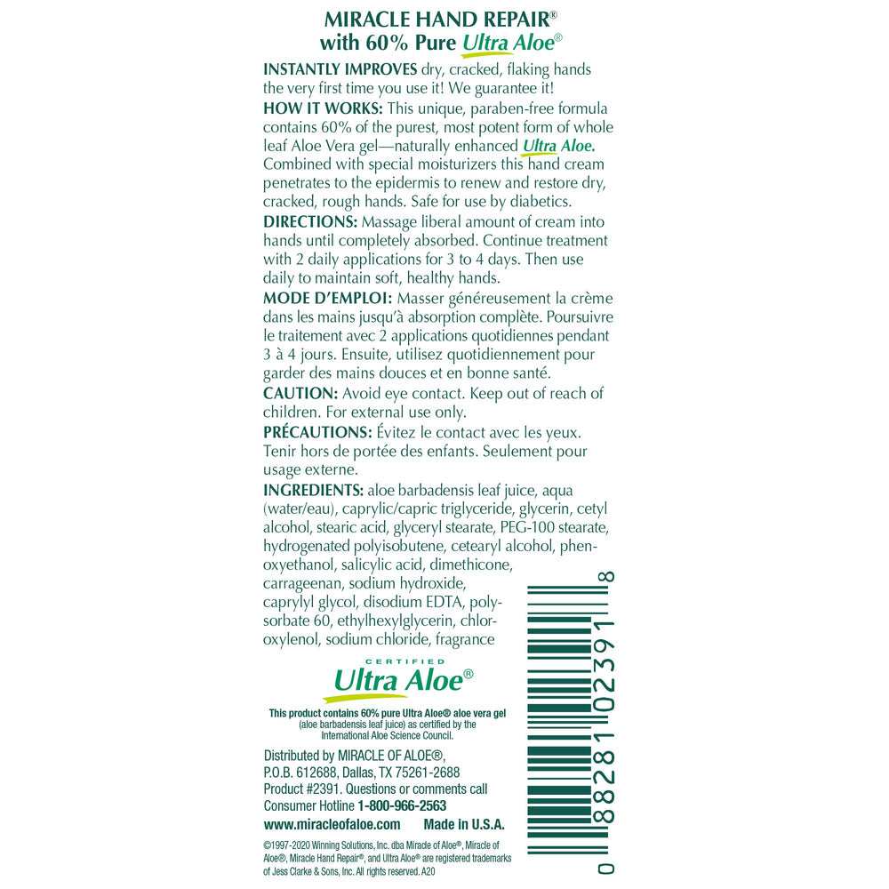 Miracle of Aloe foot and hand care routine image encourages daily moisture