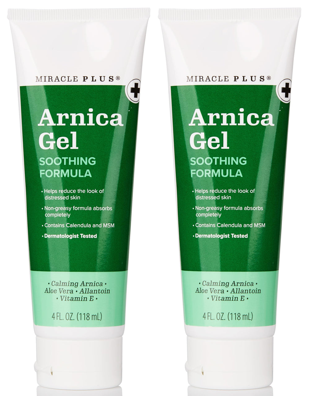 Miracle Plus Arnica Gel bottle for bruise care and post-surgery support.