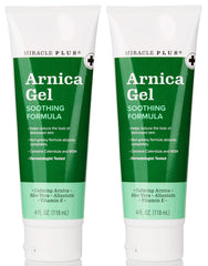 Miracle Plus Arnica Gel bottle for bruise care and post-surgery support.