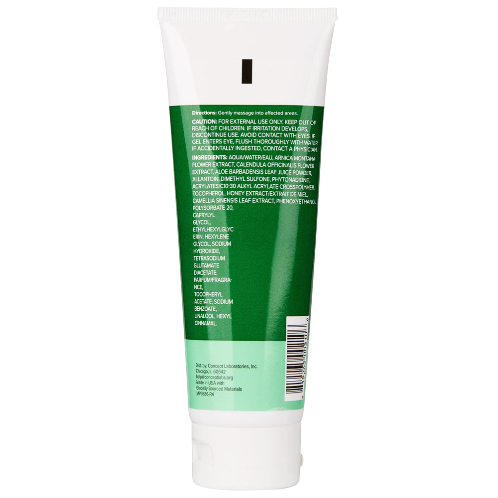 Miracle Plus Arnica Gel demonstrating fast skin absorption.