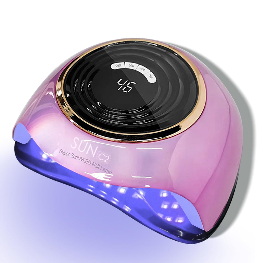 MIRAGE LAYON nail lamp shows 63 LED beads for fast, even curing.