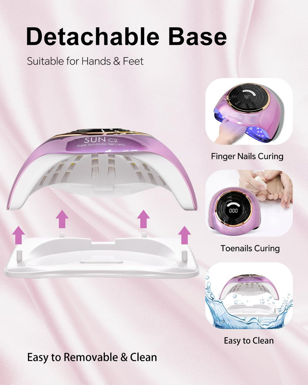 MIRAGE LAYON ABS-material design resists stains and cleans easily.