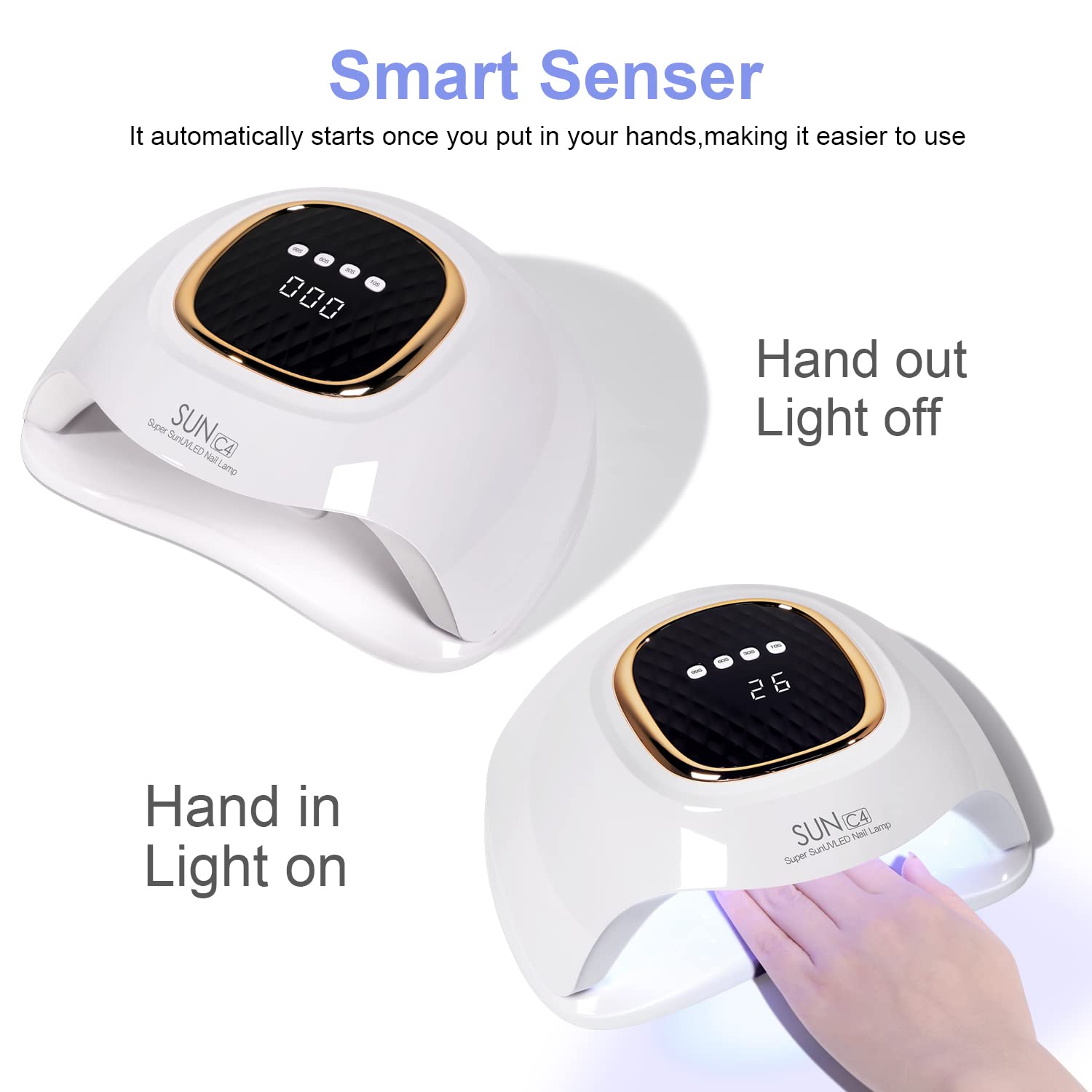 Mirage Layon UV Nail Lamp compatible with all gel polishes for versatility