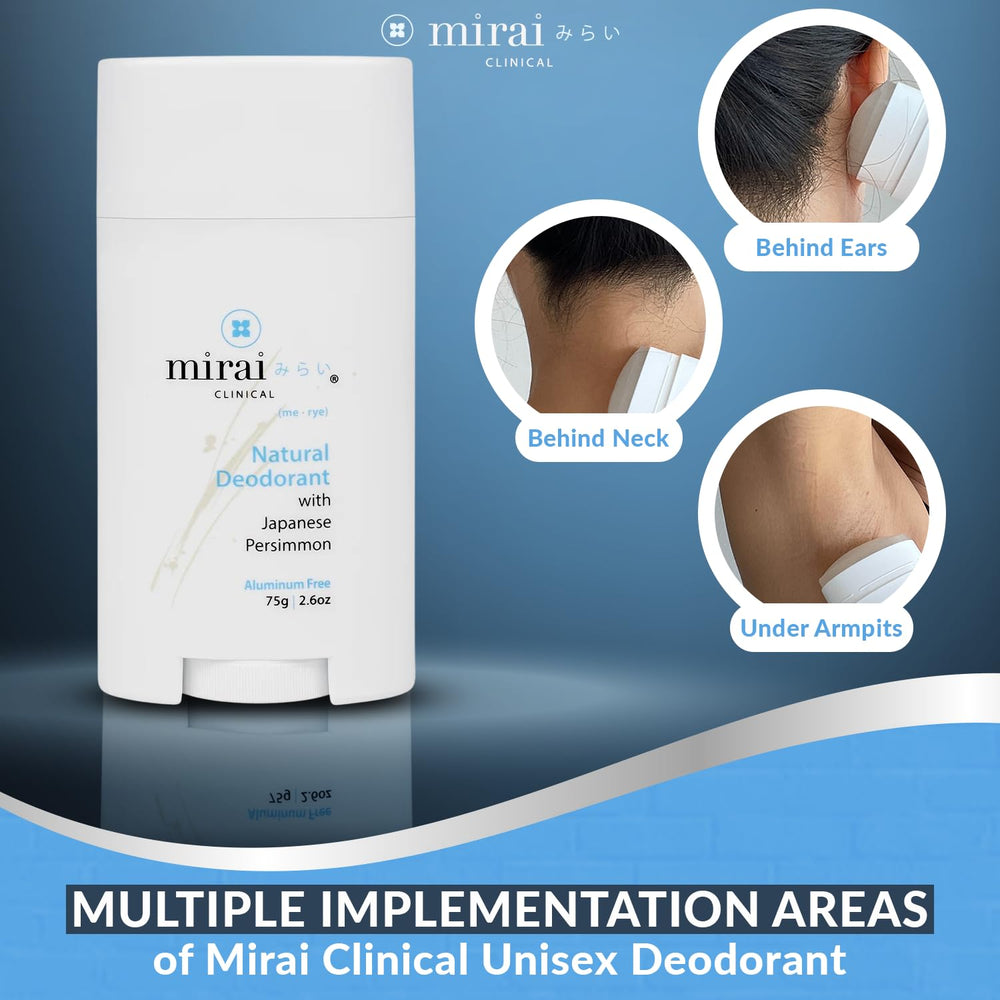 Mirai Clinical fragrance-free cruelty-free design highlights vegan, animal-friendly deodorant.
