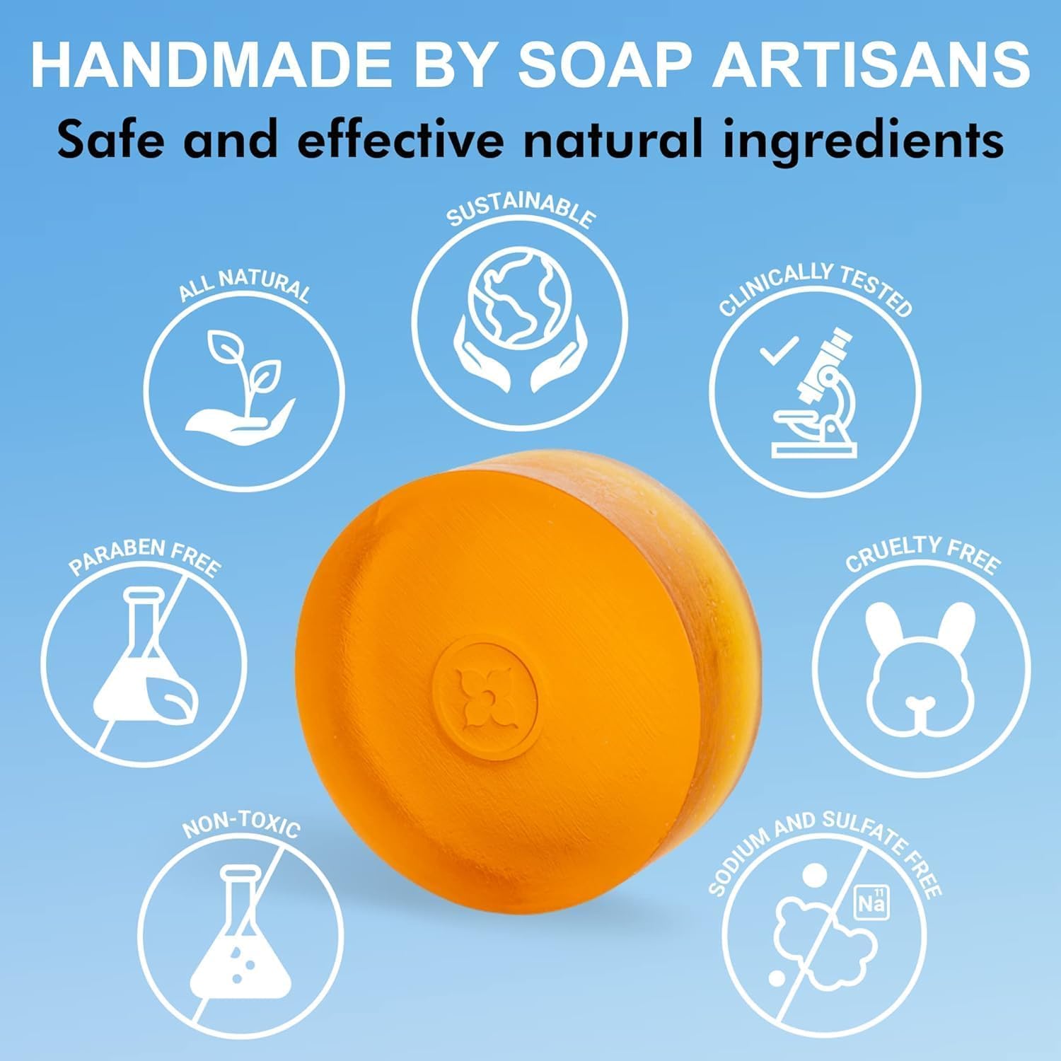 Mirai Persimmon Soap Bar daily use on bathroom shelf.