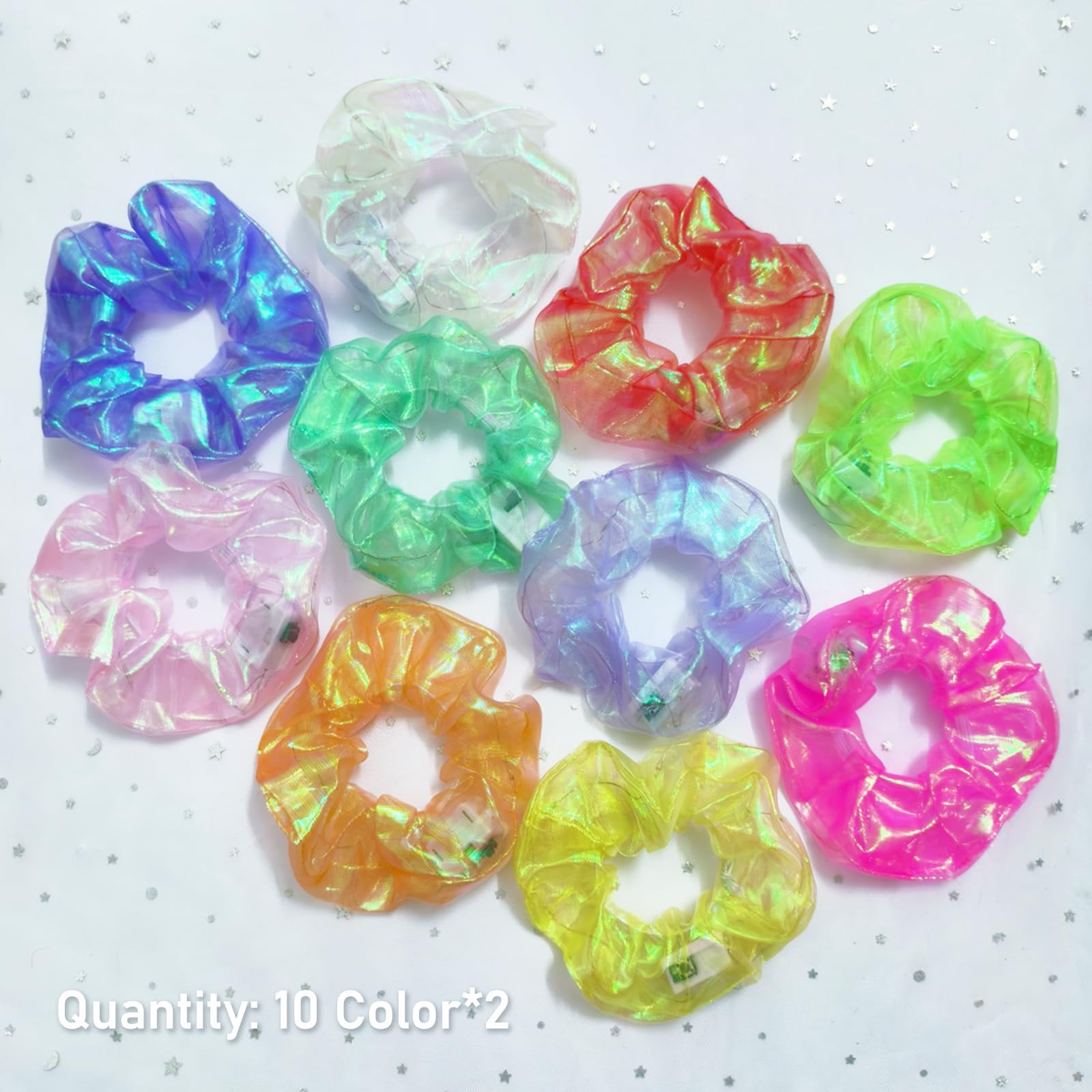 MiraWish light up scrunchies demonstrate mood-changing glow modes