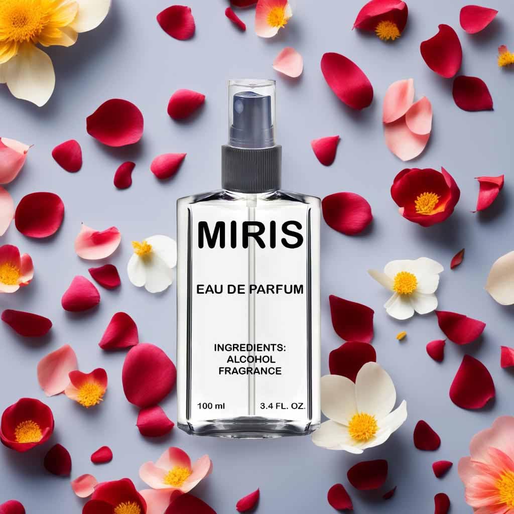 MIRIS No. 24045 branding with premium presentation conveys a refined fragrance experience.