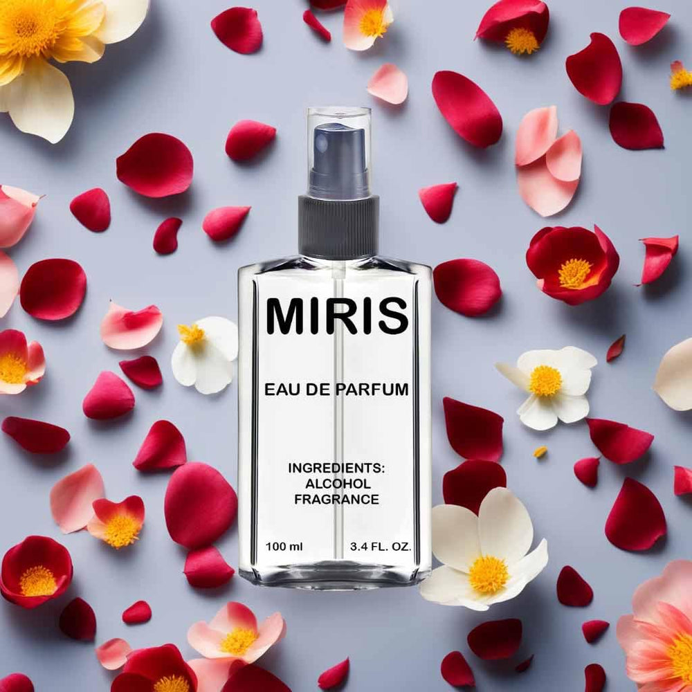 MIRIS No. 24045 branding with premium presentation conveys a refined fragrance experience.