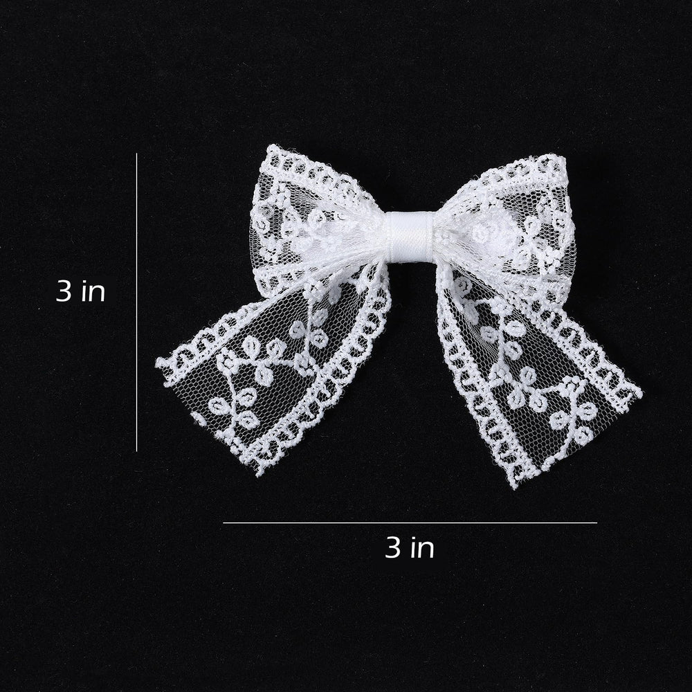 Miroksh flower girls lace bow for pageants and birthdays.