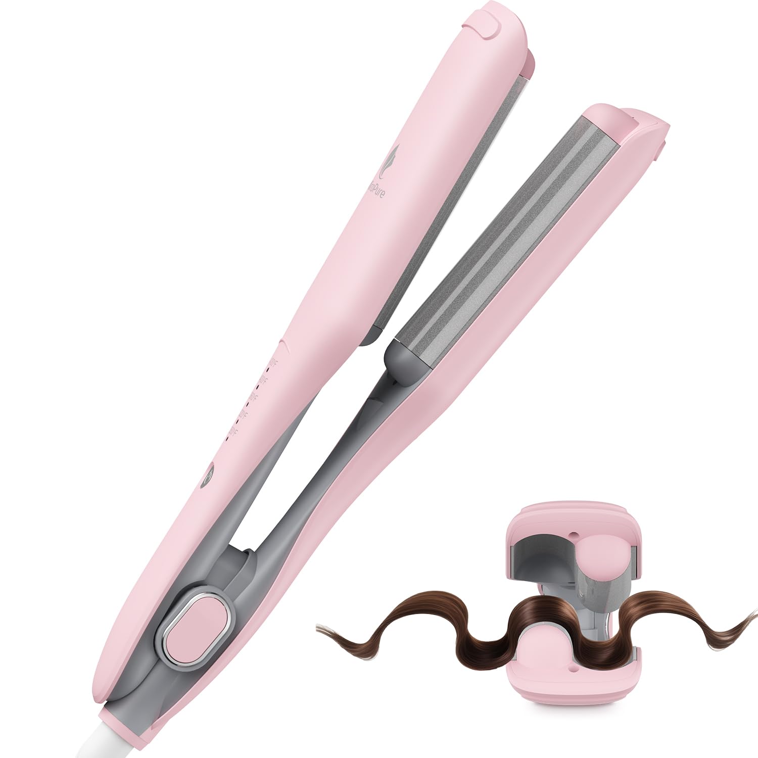 MiroPure curling iron 1-inch barrel creating salon-style beach waves