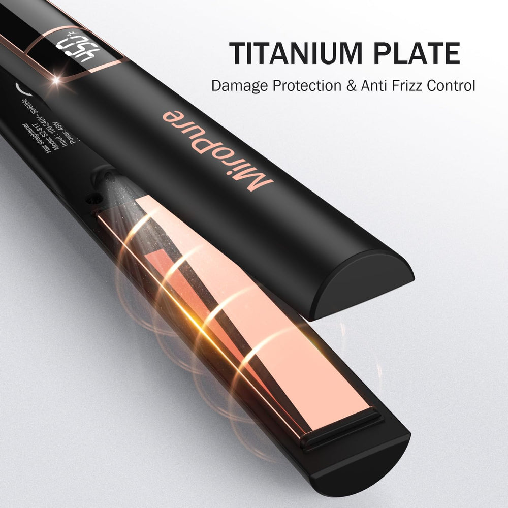 MiroPure flat iron 6.5-foot cord for flexible styling.