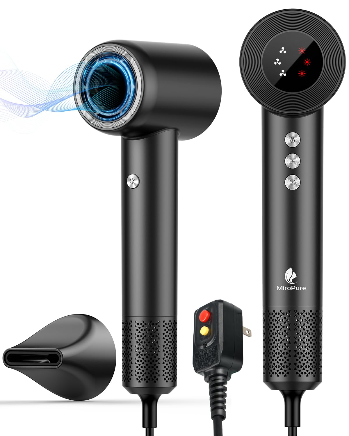 MiroPure hair dryer brushless motor for ultra-fast drying