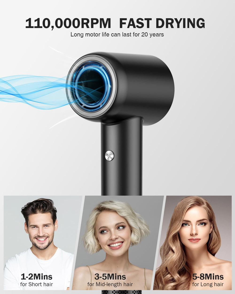 MiroPure magnetic nozzle for easy, versatile styling
