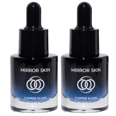 Mirror Skin Copper Peptides Serum bottle front suggests firming, radiant skin potential.