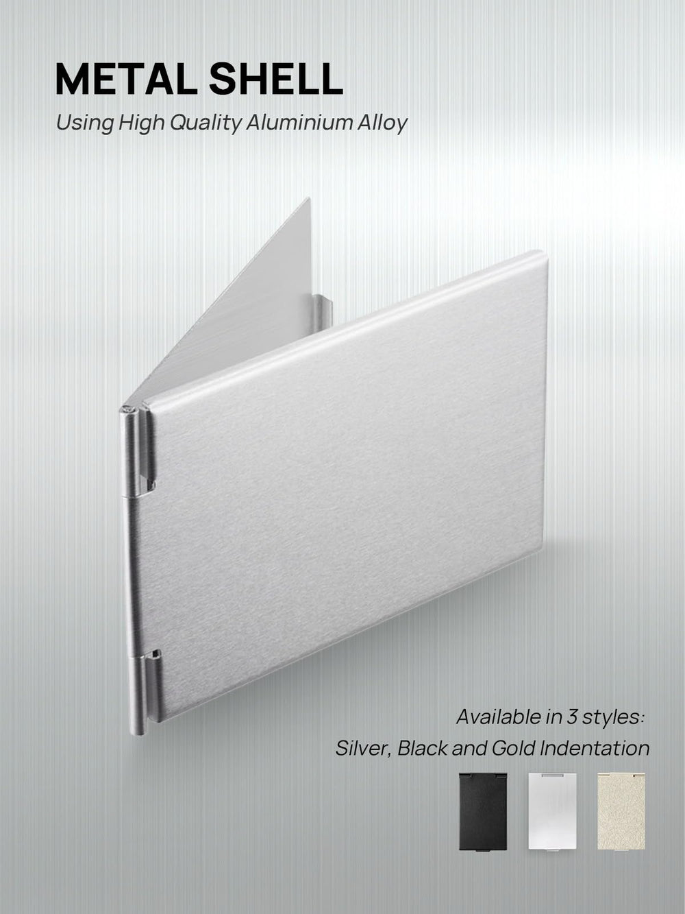 MIRRORNOVA aluminum-shell makeup mirror resists rust and cleans easily